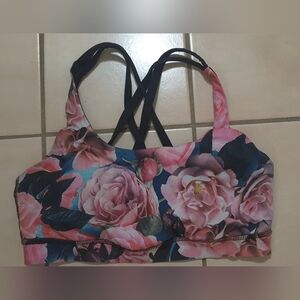 Lululemon Energy Bra – Secret Garden / Black – Size 6